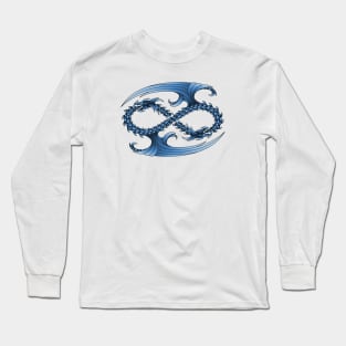 Infinity Dragons Blue Long Sleeve T-Shirt